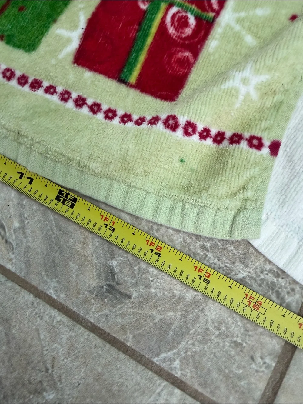 Christmas Holiday Kitchen Hand Towels - Set of 7 Red, White, and Green Colored